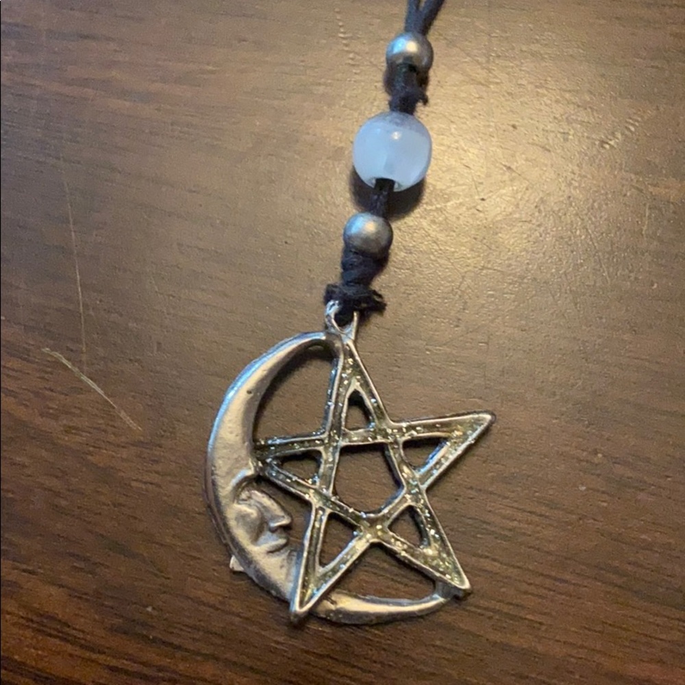 Moon and star necklace